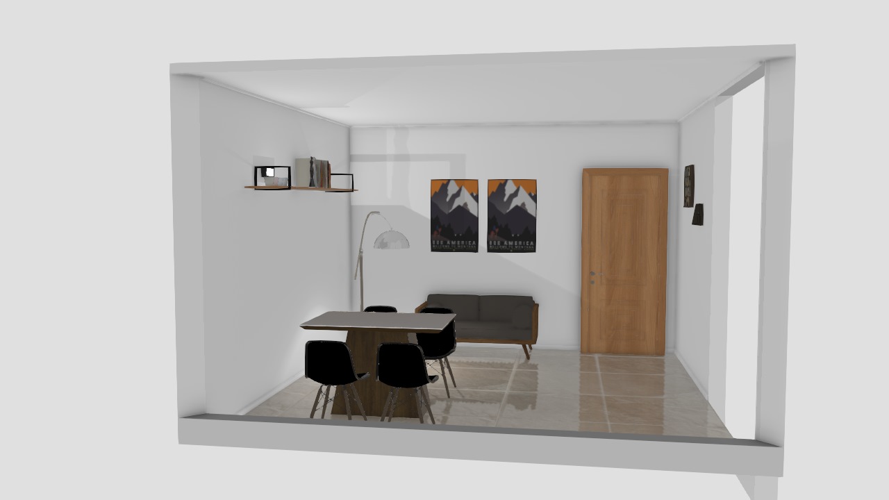 Sala De And Planta 3D Mooble