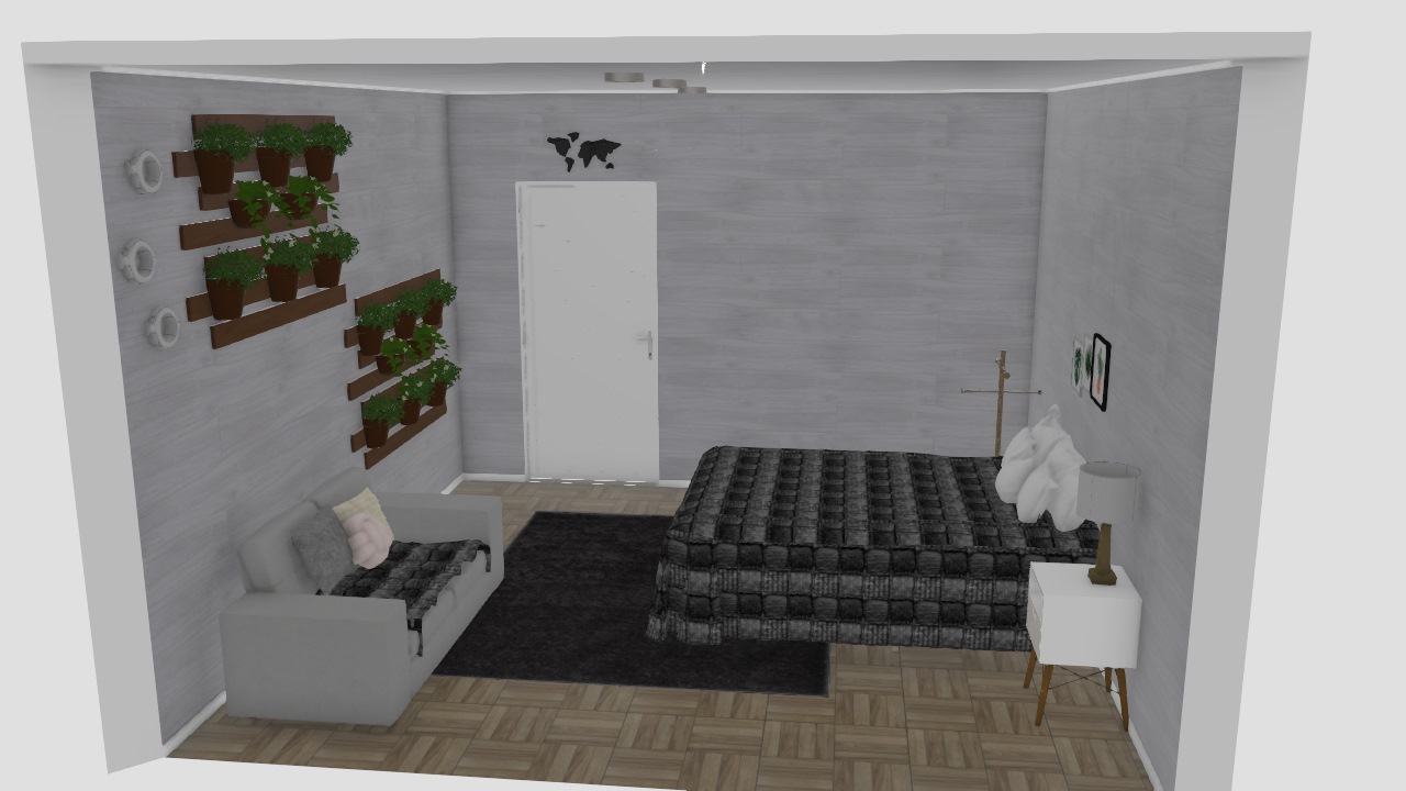 Quarto Casa Praia De Oi Planta 3D Mooble