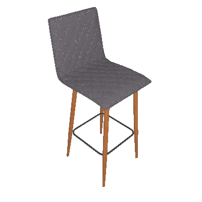 Banqueta BarSeat Cinza - Mobly