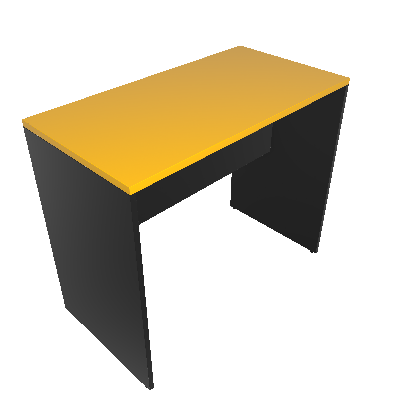 Mesa para Notebook KitCubos Preta e Amarela