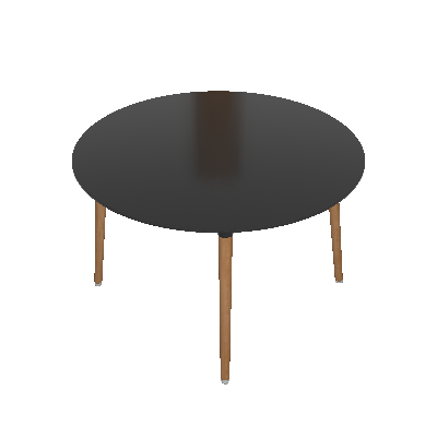 Mesa de Jantar Eames Premium Redonda II 1.2 Preta - Mobly