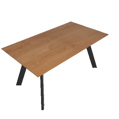 Mesa de Jantar Retangular Nunata Marrom e Preta 160 cm - Mobly