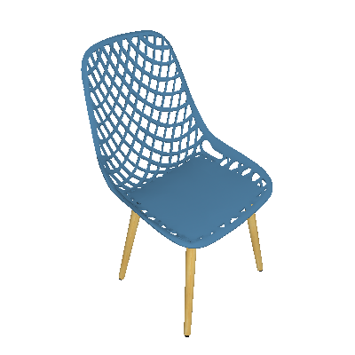 Cadeira de Cozinha Beau Design Azul - Rhodes