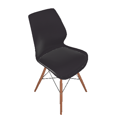 Conjunto com 2 Cadeiras Eames Eiffel Rubi Preto - Mobly