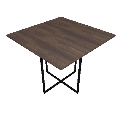 Mesa de Jantar Quadrada Teka Ameixa Negra e Preta 90 cm - Brastubo