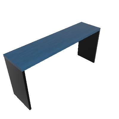 Mesa para Notebook Natus Preta e Azul 160 cm