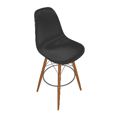 Conjunto com 2 Banquetas Eames Black - Mobly