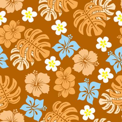 009 - Orange Print Fabric