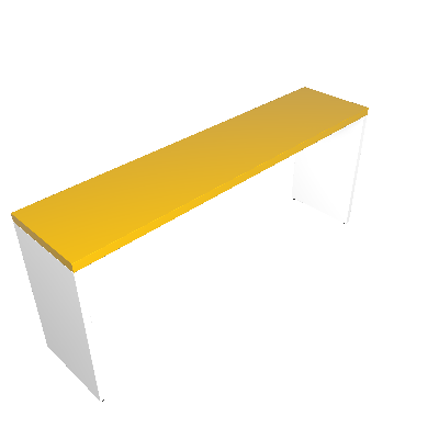 Mesa para Notebook Natus Branca e Amarela 180 cm