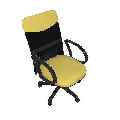 Cadeira de Escritório Presidente Costaneira Soft Amarelo - Furniture
