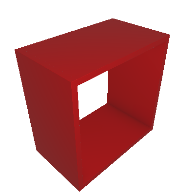 Nicho Quadrado Cubo I Vermelho - Bramov Brasil