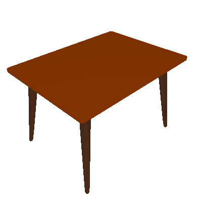 Mesa de Jantar Retangular Novita Cacau e Laranja 120cm - Maxima