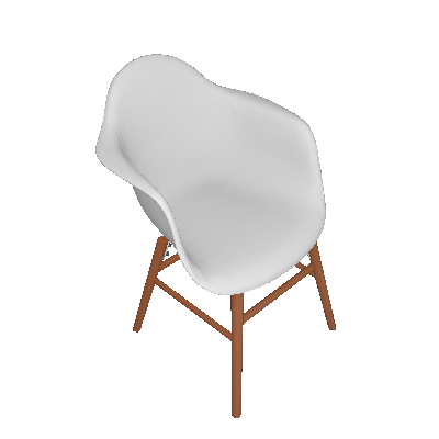 Conjunto com 2 Cadeiras Eames Jade com Braços Branco - Mobly