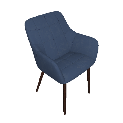 Conjunto com 2 Poltronas Barry Azul - Mobly