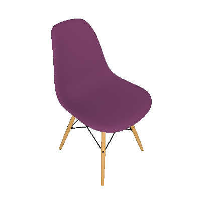 Conjunto com 2 Cadeiras Eames Premium Vinho Base Madeira - Mobly