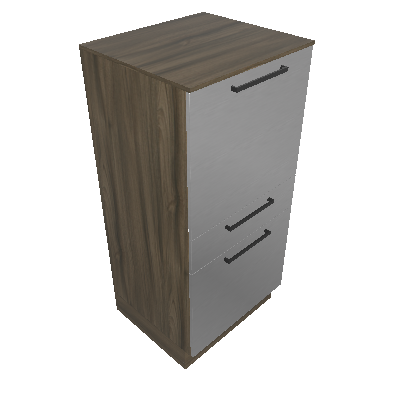 Grocery cabinet 65 cm with 2 doors and 1 deep drawer right side with toekick (PAN-65D 2P1G PRF)