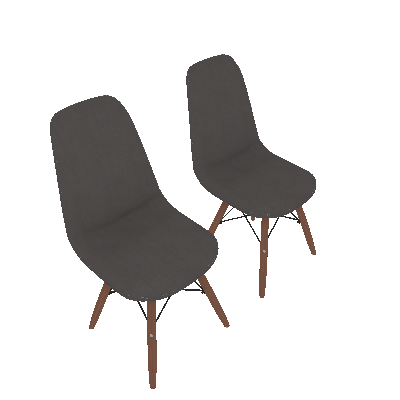 Conjunto com 2 Cadeiras Eames Eiffel Citrino Cinza - Mobly