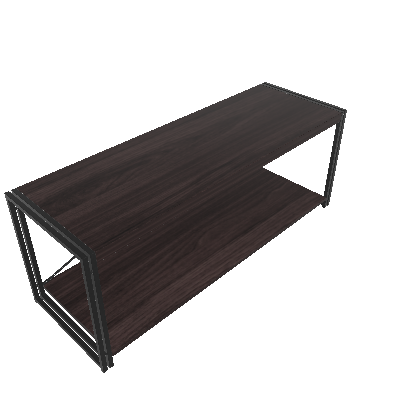 Rack Wooden Preto e Tabaco 120 cm