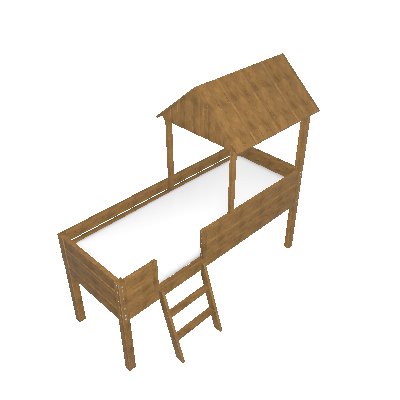 Wood Camp Cama Solteiro com Escada 78cm (400088)