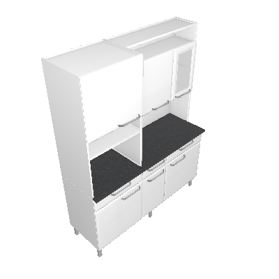 Kit including 5 doors, 1 glass door and 3 drawers (I31VG3-155)