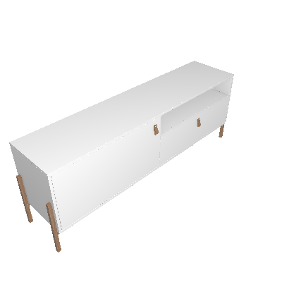 Rack Dyna Branco e Castanho 154 cm