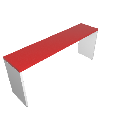 Mesa para Notebook Natus Branca e Vermelha 180 cm