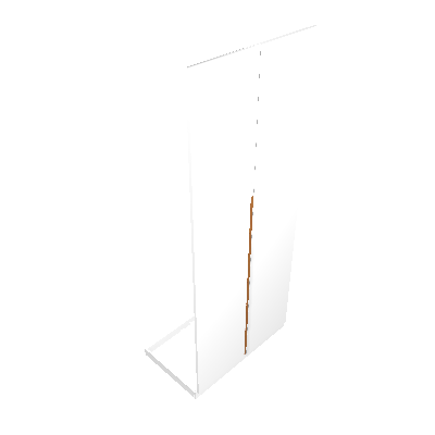 2 Portas Articuladas Tuyo com Rodapé Branco 90 cm