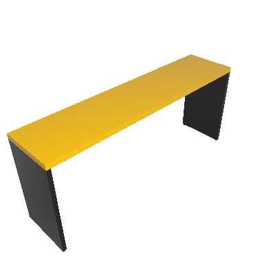 Mesa para Notebook Natus Preta e Amarela 180 cm