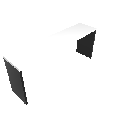Mesa para Notebook Natus Preta e Branca 180 cm