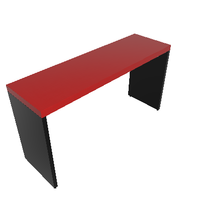 Mesa para Notebook Natus Preta e Vermelha 140 cm