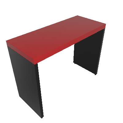 Mesa para Notebook Natus Preta e Vermelha 100 cm