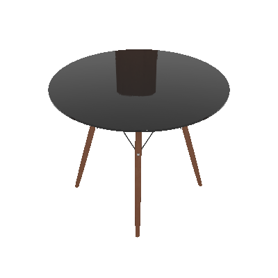 Mesa de Jantar Redonda Eames Eiffel Preta 90 cm - Mobly