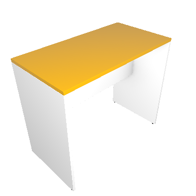 Mesa para Notebook KitCubos Branca e Amarela