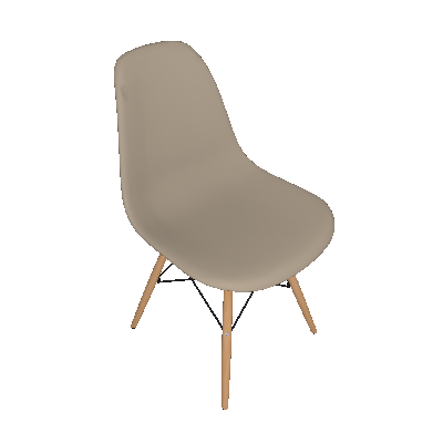 Conjunto com 2 Cadeiras Eames Premium Fendi Base Madeira - Mobly