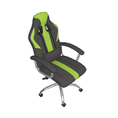 Cadeira Gamer Dinamarca Cinza com Verde - Mobly