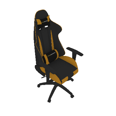 Cadeira de Escritório Presidente Pro Gamer Preto e Amarelo - Rivatti