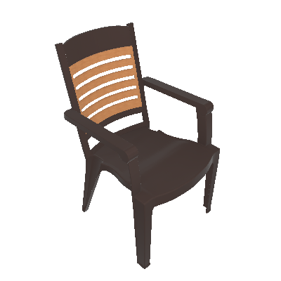 Conjunto com 4 Cadeiras de Jardim Winston Bronze - Grosfillex