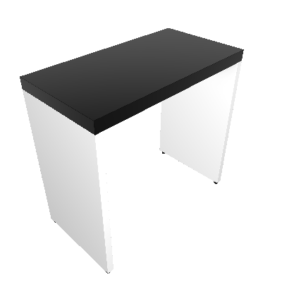 Mesa para Notebook Natus Branca e Preta 80 cm