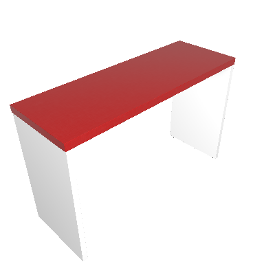 Mesa para Notebook Natus Branca e Vermelha 120 cm