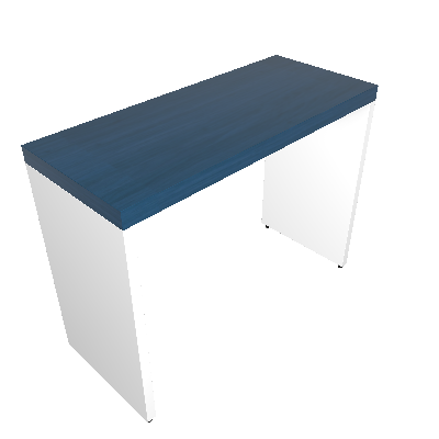 Mesa para Notebook Natus Branca e Azul 100 cm