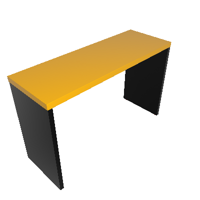 Mesa para Notebook Natus Preta e Amarela 120 cm
