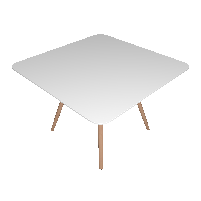 Mesa de Jantar Quadrada Eames Eiffel Branca 110 cm - Mobly