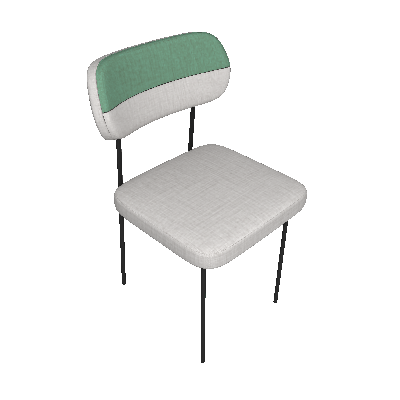Conjunto com 2 Cadeiras Mona Linho Panama e Verde