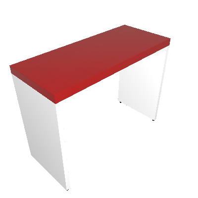Mesa para Notebook Natus Branca e Vermelha 100 cm