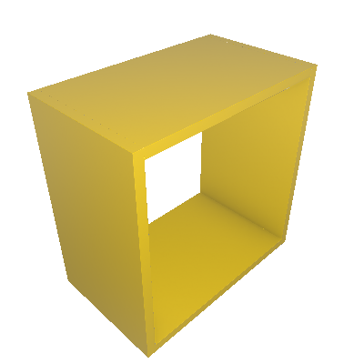 Nicho Quadrado Cubo I Amarelo - Bramov Brasil