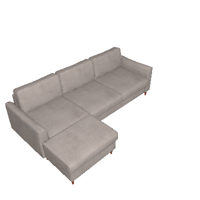 Sofá-Cama Casal 4 Lugares Dory com Chaise Esquerda Suede Cinza Claro - Mobly