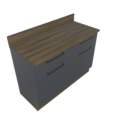 Counter with top, 2 drawers and 2 doors (BALC 2P2G 120)