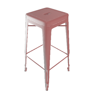 Banco Iron Stool Vermelho - Rivatti