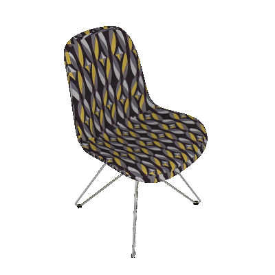 Cadeira Eames Butterfly Amarelo e Preto - Daf