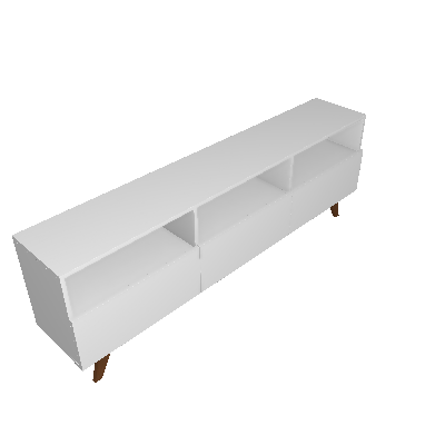 Rack Beek Branco e Marrom 160 cm - Estilare